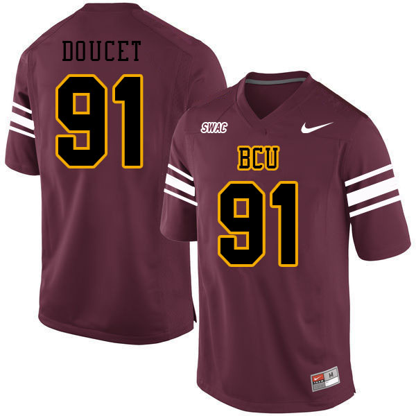 Men-Youth #91 Payton Doucet Bethune-Cookman Wildcats 2023 College Football Jerseys Stitched Sale-Mar